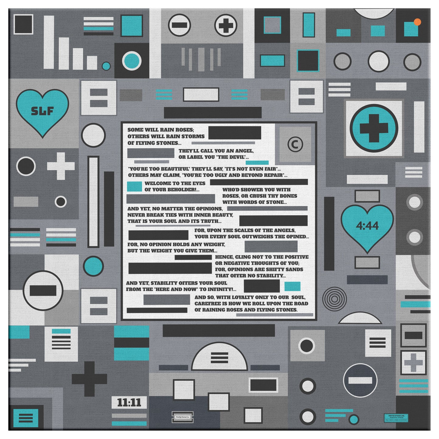 Roses and Stones | Wall Art Canvas