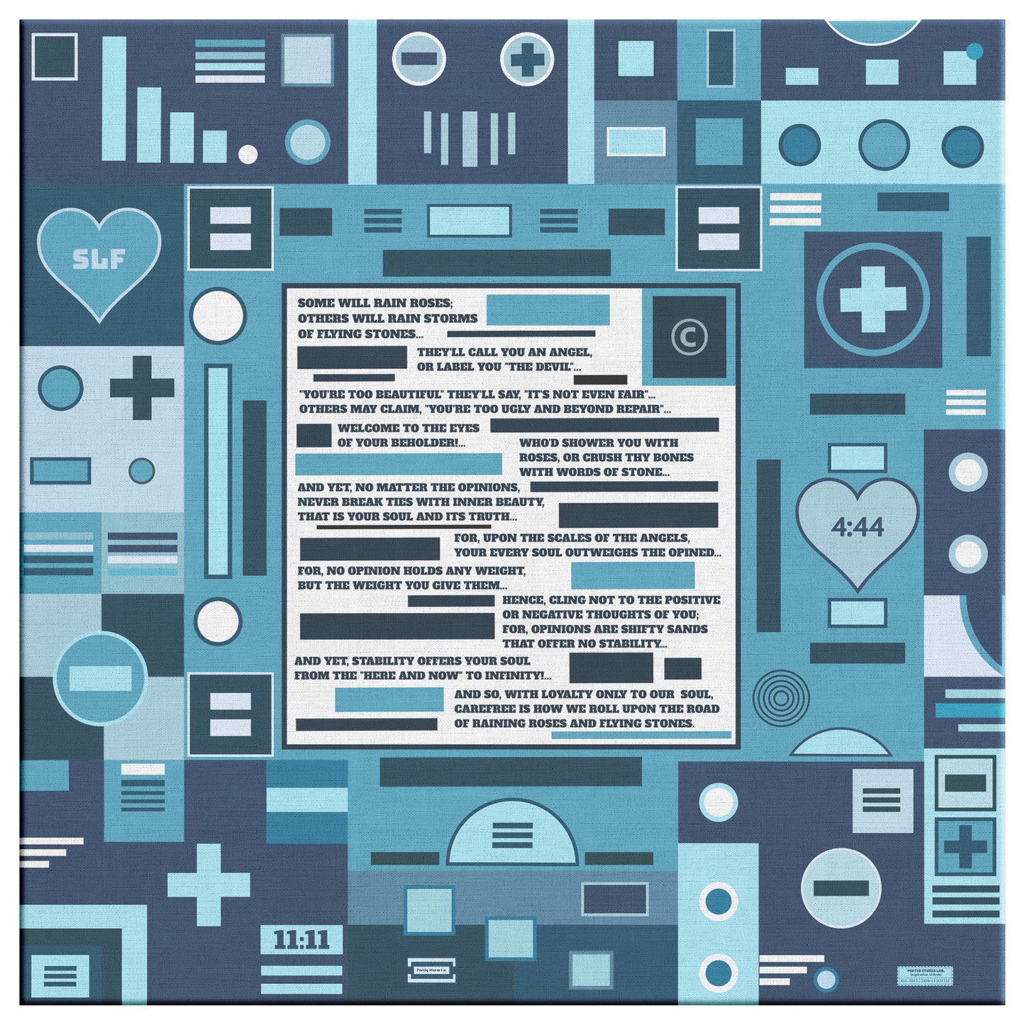 Roses and Stones | Wall Art Canvas