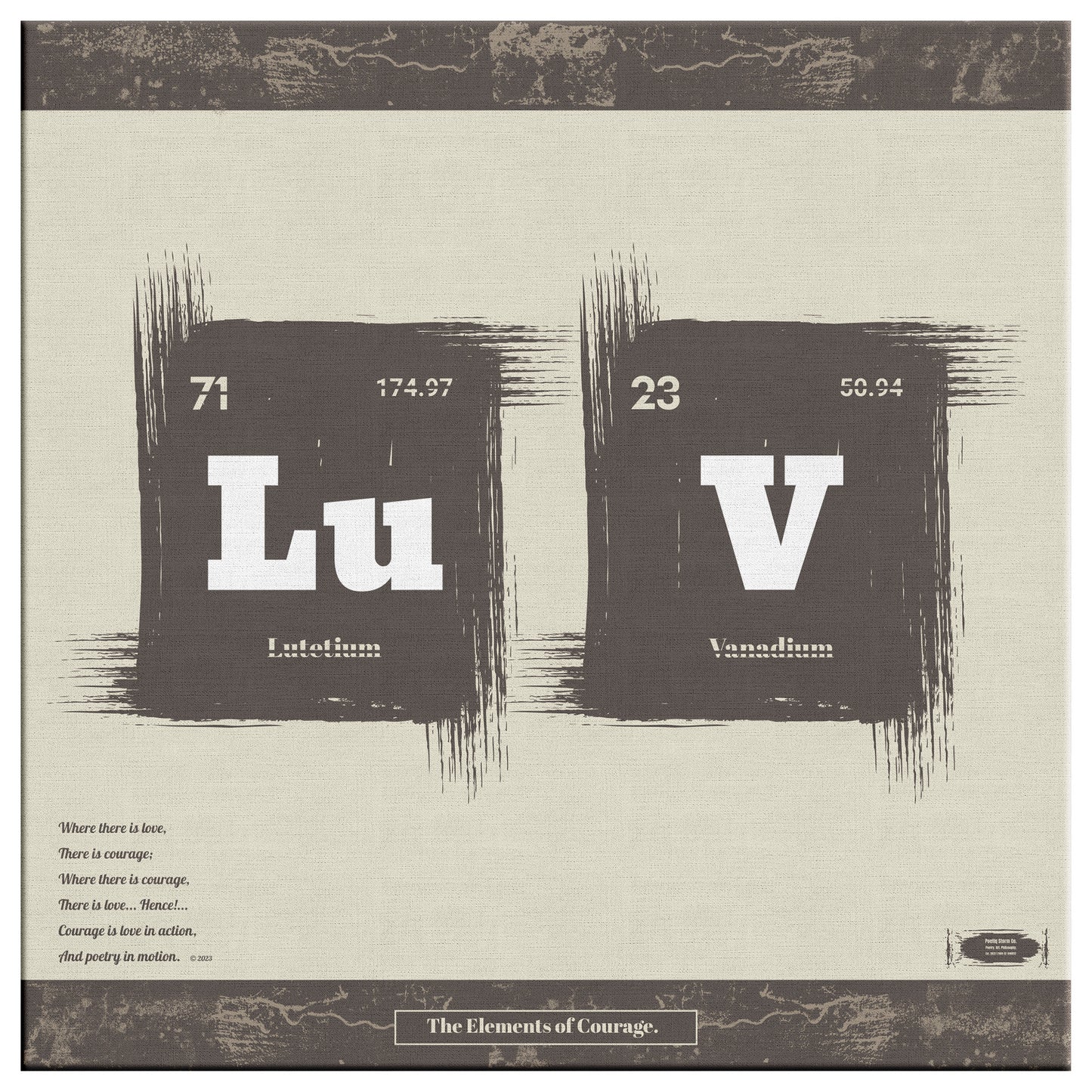 The Elements of Courage | Wall Art Canvas